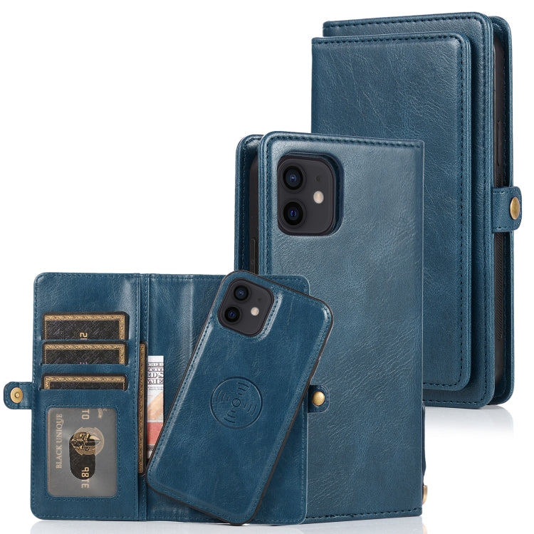 Multiple Card Slots Detachable Magnetic Horizontal Flip Leather Case with Card Slots & Holder & Wallet
