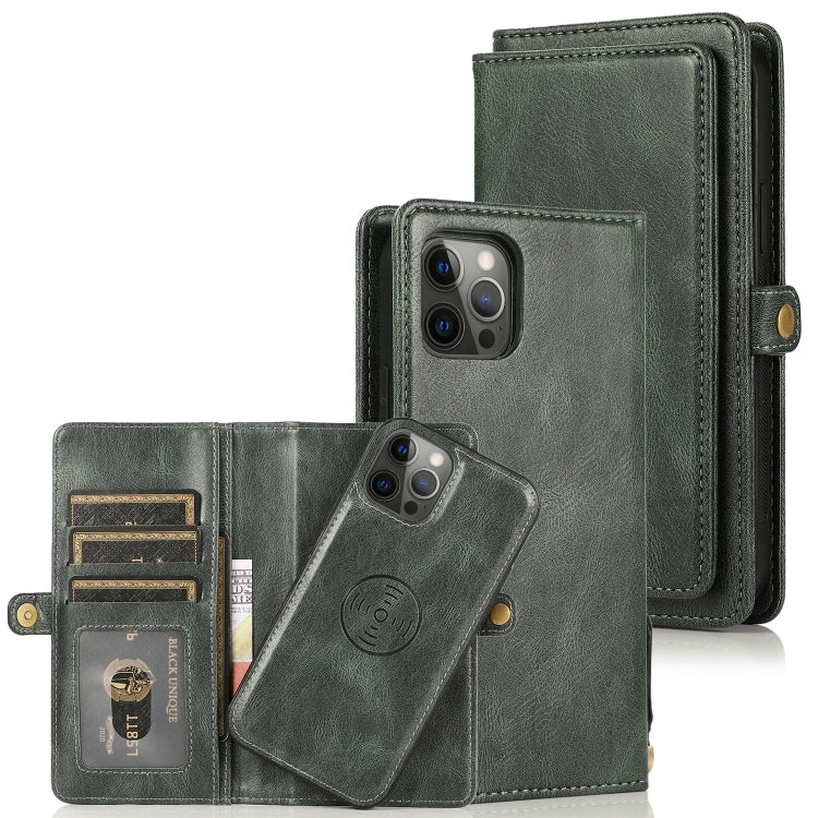 Multiple Card Slots Detachable Magnetic Horizontal Flip Leather Case with Card Slots & Holder & Wallet