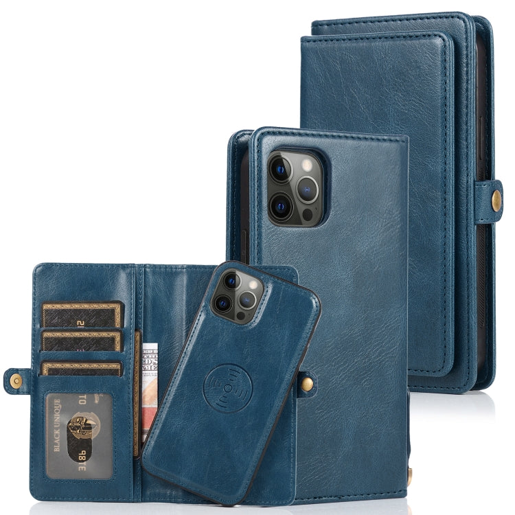 Multiple Card Slots Detachable Magnetic Horizontal Flip Leather Case with Card Slots & Holder & Wallet