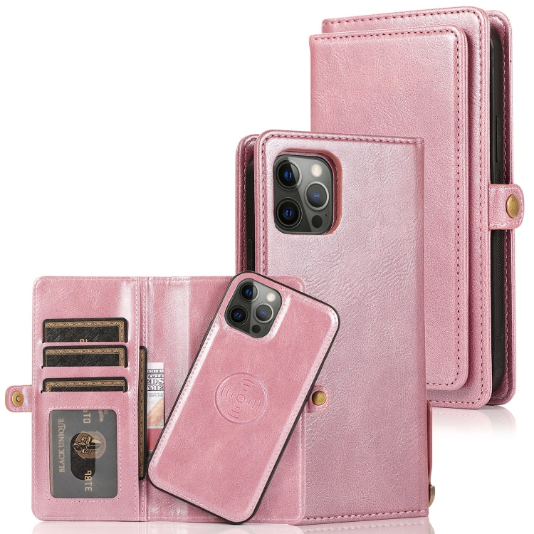 Multiple Card Slots Detachable Magnetic Horizontal Flip Leather Case with Card Slots & Holder & Wallet