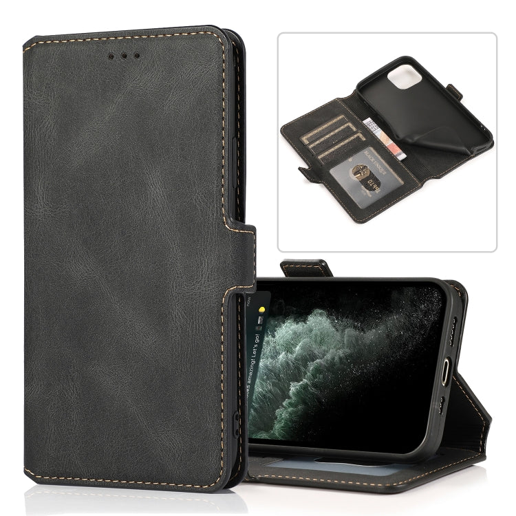 Retro Magnetic Closing Clasp Horizontal Flip Leather Case with Holder & Card Slots & Photo Frame & Wallet