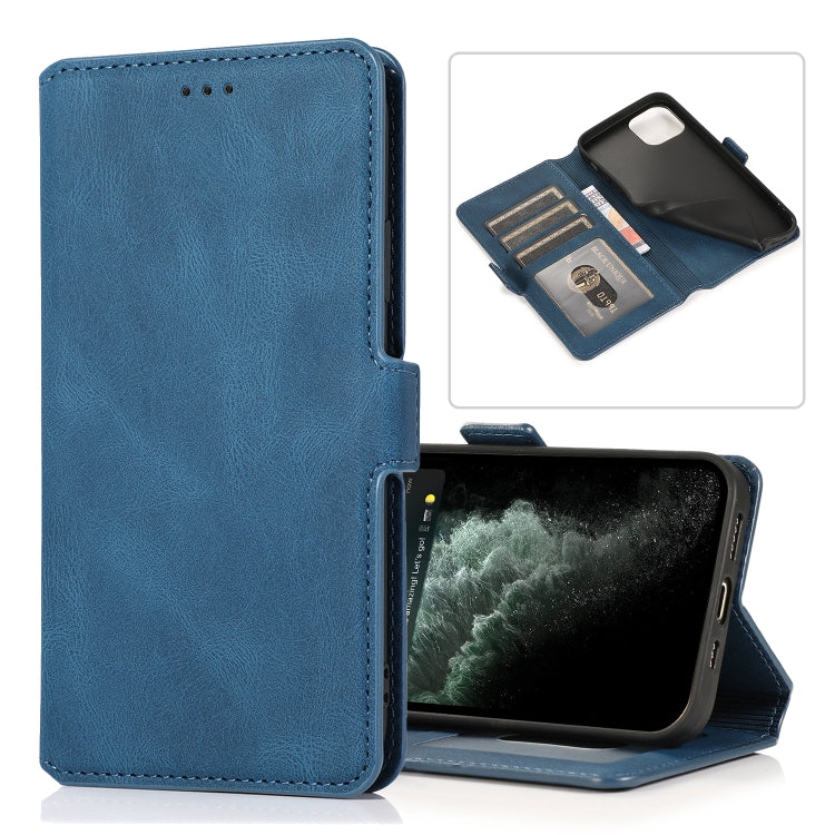 Retro Magnetic Closing Clasp Horizontal Flip Leather Case with Holder & Card Slots & Photo Frame & Wallet
