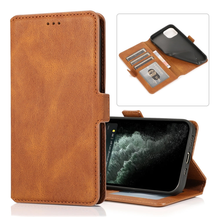 Retro Magnetic Closing Clasp Horizontal Flip Leather Case with Holder & Card Slots & Photo Frame & Wallet