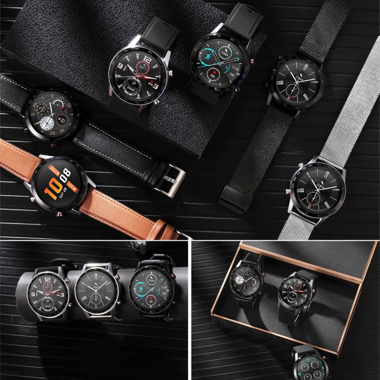 1.3 inch Touch Screen Dual-mode Bluetooth Smart Watch, Support Sleep Monitor / Heart Rate Monitor / Blood Pressure Monitoring, Silver Milanese Strap