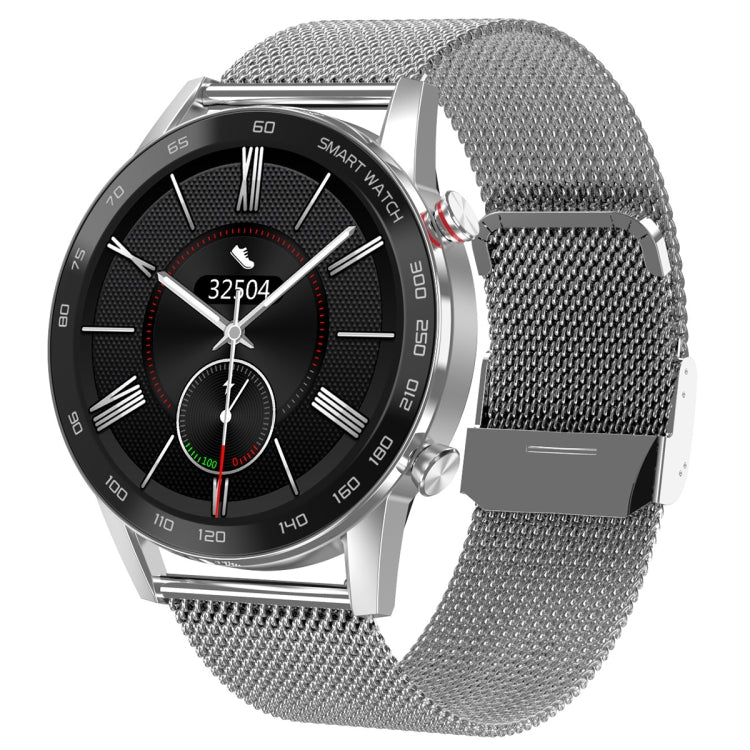 1.3 inch Touch Screen Dual-mode Bluetooth Smart Watch, Support Sleep Monitor / Heart Rate Monitor / Blood Pressure Monitoring, Silver Milanese Strap