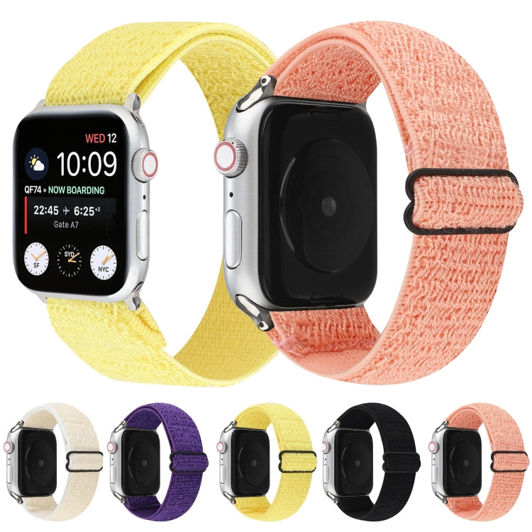 Solid Color Nylon Watchband For Apple Watch Series 6 & SE & 5 & 4 44mm / 3 & 2 & 1 42mm, For Apple Watch Series 7 45mm / 6 & SE & 5 & 4 44mm / 3 & 2 & 1 42mm