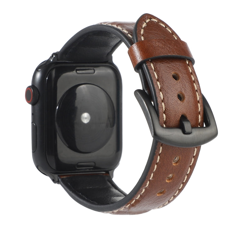 Genuine Leather Watchband For Apple Watch Series 6 & SE & 5 & 4 44mm / 3 & 2 & 1 42mm, For Apple Watch Series 7 45mm / 6 & SE & 5 & 4 44mm / 3 & 2 & 1 42mm