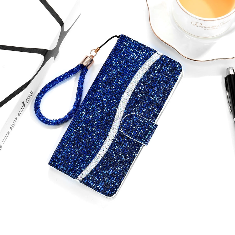 Glitter Powder Horizontal Flip Leather Case with Card Slots & Holder & Lanyard, For Samsung Galaxy M51, For Samsung Galaxy S20 FE