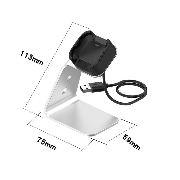 For Fitbit Versa / Versa Lite / Versa SE Universal Aluminum Alloy Charger Holder with Chip Protection, Support Fast Charging, For Fitbit Versa
