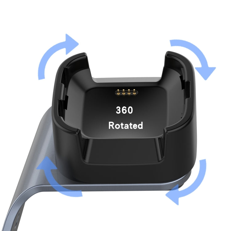 For Fitbit Versa / Versa Lite / Versa SE Universal Aluminum Alloy Charger Holder with Chip Protection, Support Fast Charging, For Fitbit Versa