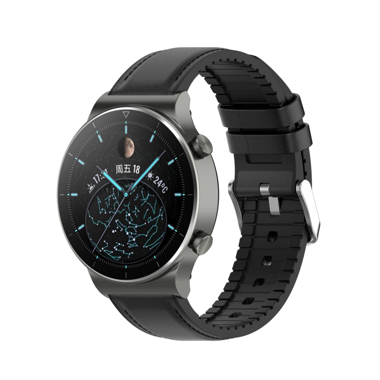 22mm Silicone Leather Replacement Strap Watchband for Huawei Watch GT 2 Pro, For Huawei Watch GT 2 Pro