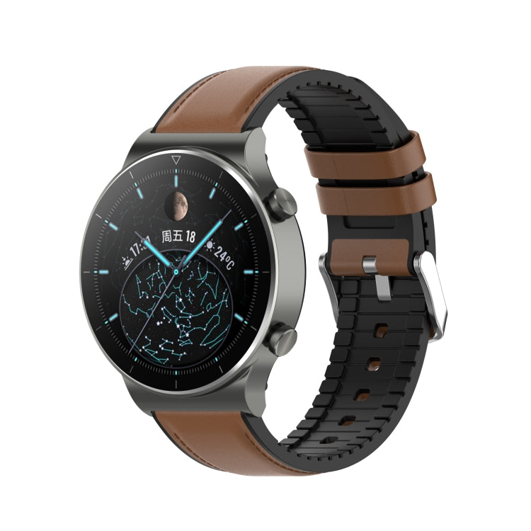 22mm Silicone Leather Replacement Strap Watchband for Huawei Watch GT 2 Pro, For Huawei Watch GT 2 Pro