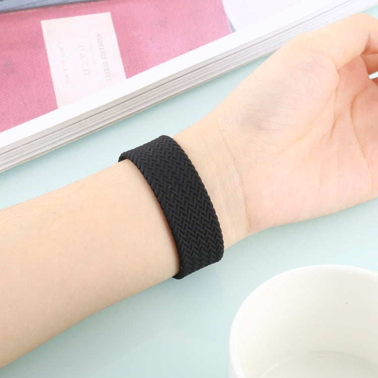 Single-turn Woven Pattern Silicone Watchband For Apple Watch Series 6 & SE & 5 & 4 40mm / 3 & 2 & 1 38mm