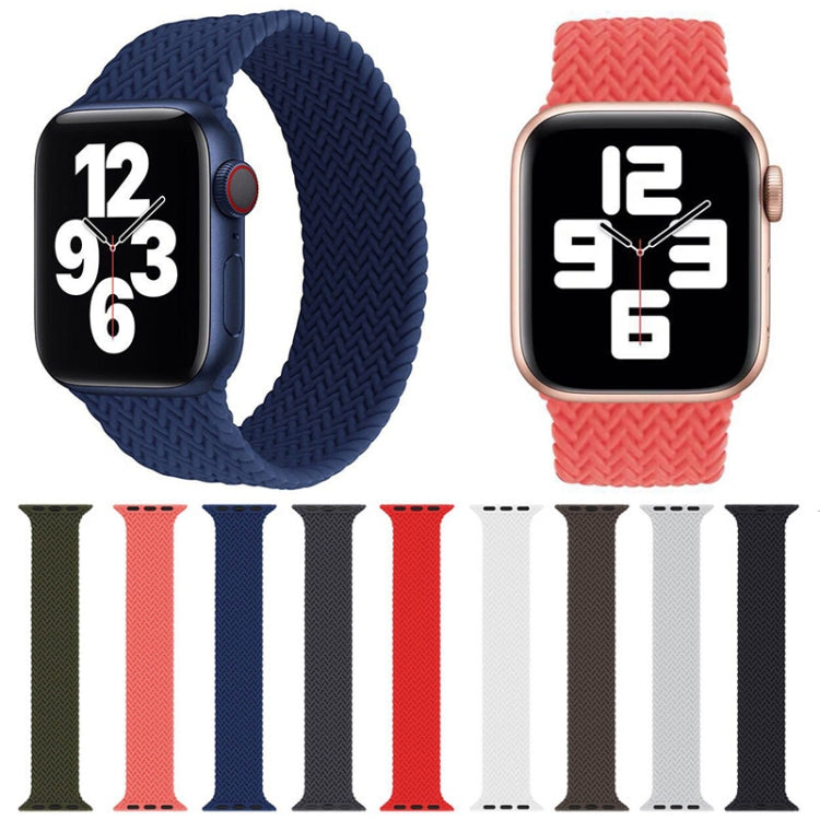 Single-turn Woven Pattern Silicone Watchband For Apple Watch Series 6 & SE & 5 & 4 40mm / 3 & 2 & 1 38mm, S, M, L