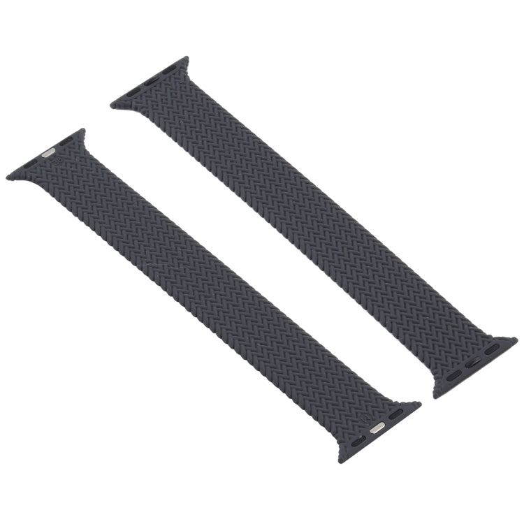 Single-turn Woven Pattern Silicone Watchband For Apple Watch Series 6 & SE & 5 & 4 44mm / 3 & 2 & 1 42mm, S, M, L