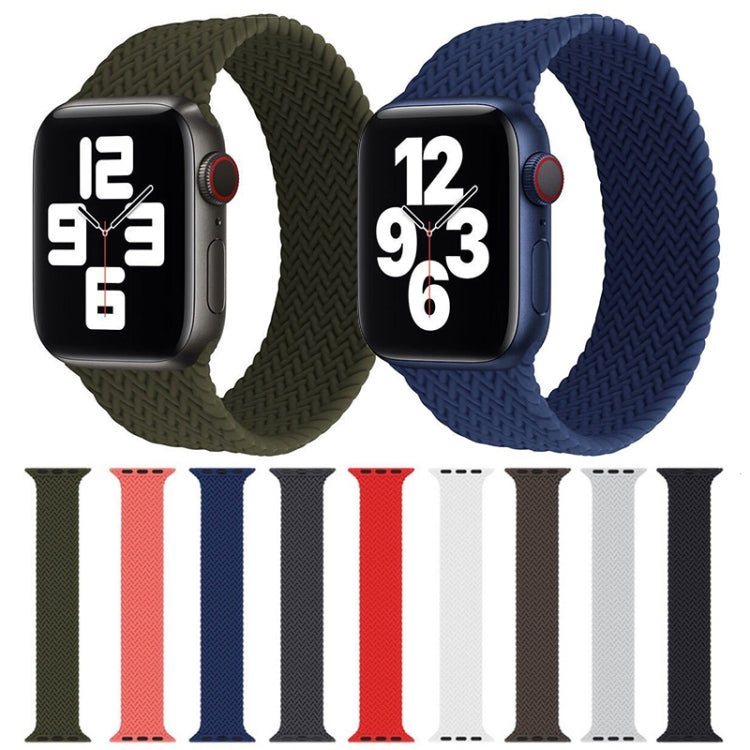 Single-turn Woven Pattern Silicone Watchband For Apple Watch Series 6 & SE & 5 & 4 44mm / 3 & 2 & 1 42mm, S, M, L