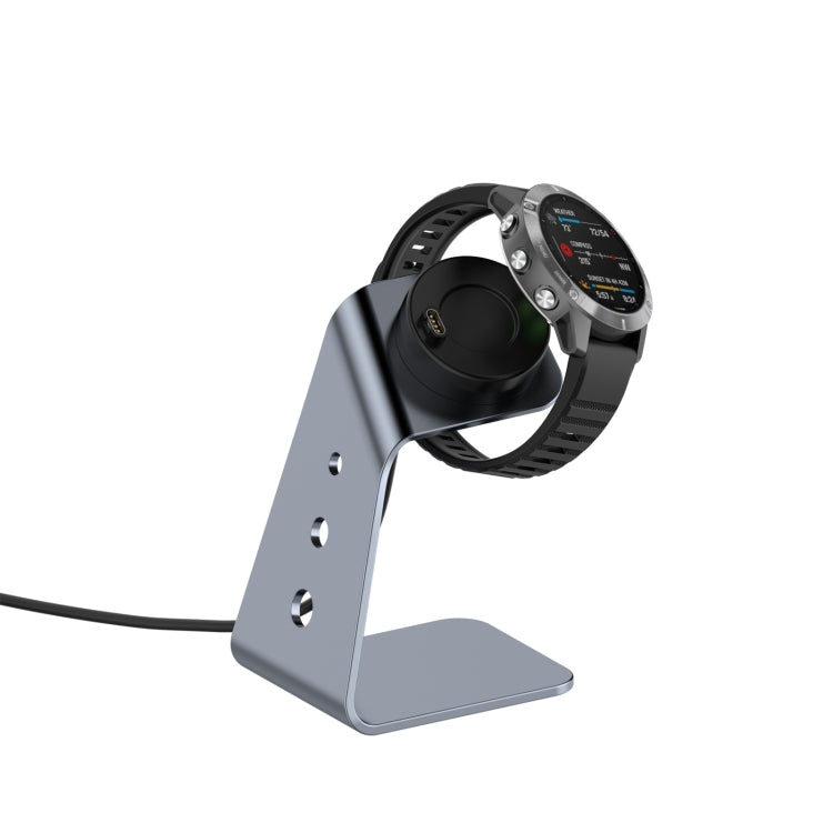 For Garmin Forerunner 745 / Venu Sq / Fenix 6 Universal Aluminum Alloy Magnetic Charger Holder with Chip Protection, Support Fast Charging, For Garmin Forerunner 745 (Left Interface)