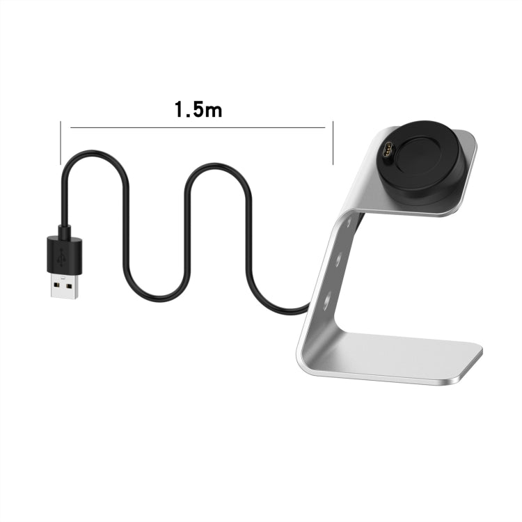 For Garmin Forerunner 745 / Venu Sq / Fenix 6 Universal Aluminum Alloy Magnetic Charger Holder with Chip Protection, Support Fast Charging, For Garmin Forerunner 745 (Left Interface)