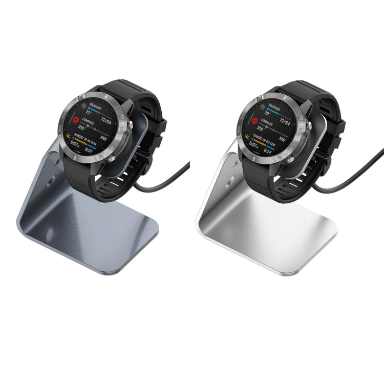 For Garmin Forerunner 745 / Venu Sq / Fenix 6 Universal Aluminum Alloy Magnetic Charger Holder with Chip Protection, Support Fast Charging, For Garmin Forerunner 745 (Left Interface)