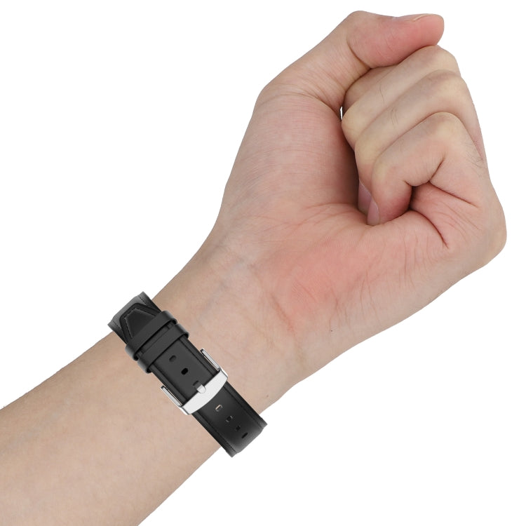 22mm Silicone Leather Replacement Strap Watchband for Samsung Galaxy Watch 3 45mm, For Samsung Galaxy Watch 3 45mm