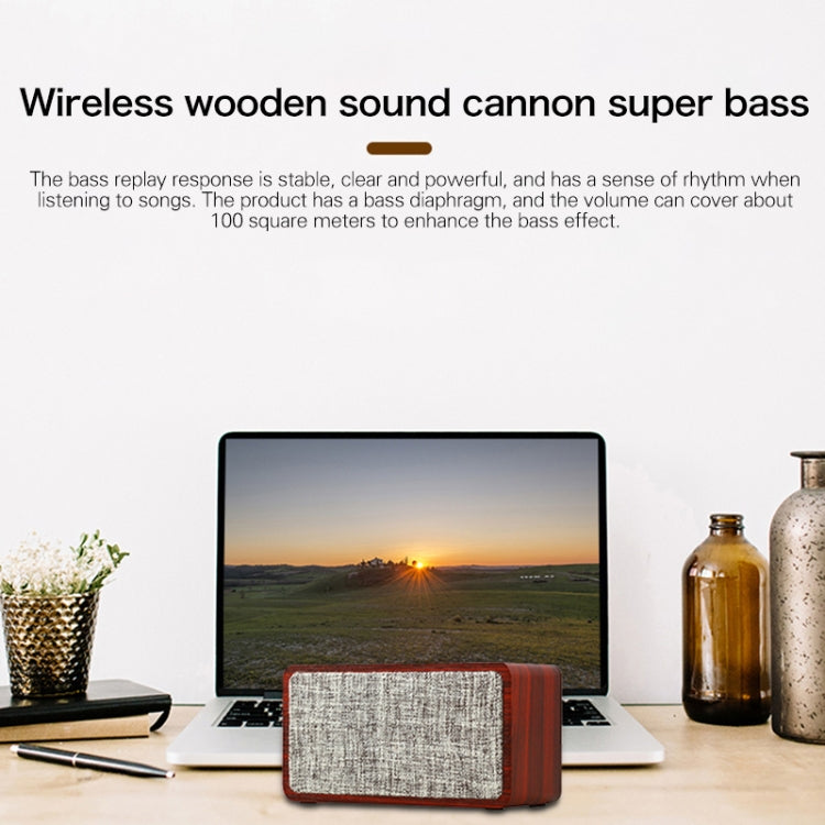 Q2 Double Speaker Wooden Bluetooth Speaker, Q2