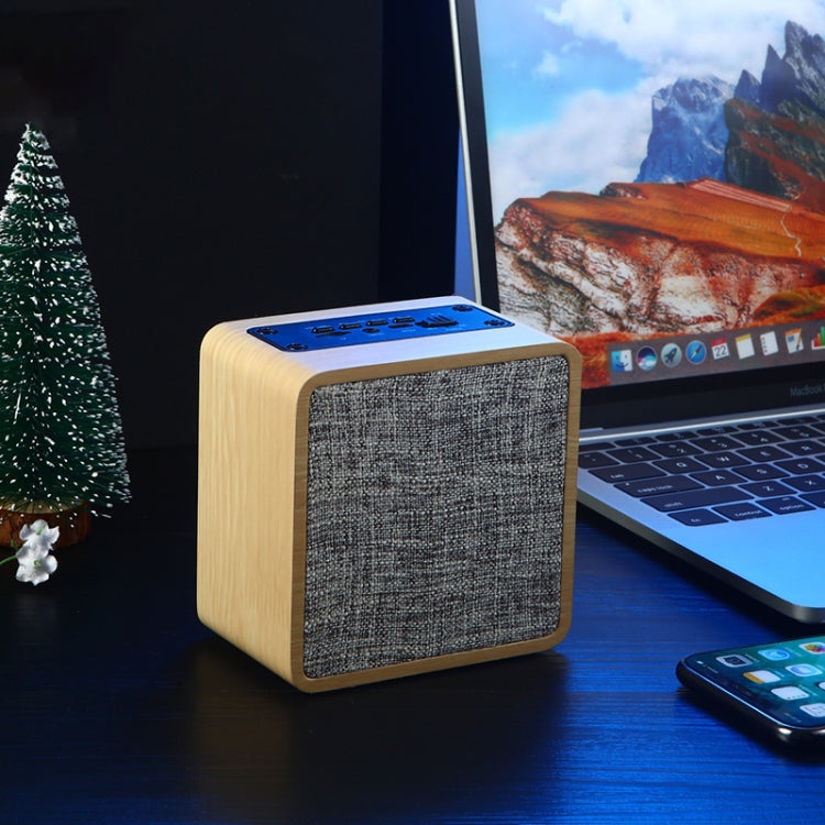 Q4 Wooden Fabric Bluetooth Speaker, Support TF Card & 3.5mm AUX, Q4
