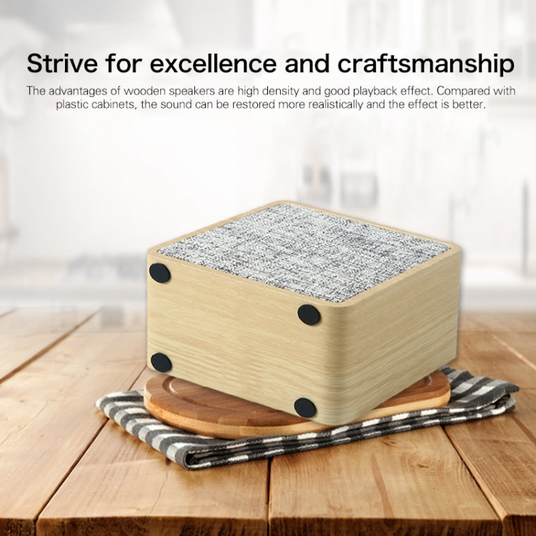 Q4 Wooden Fabric Bluetooth Speaker, Support TF Card & 3.5mm AUX, Q4