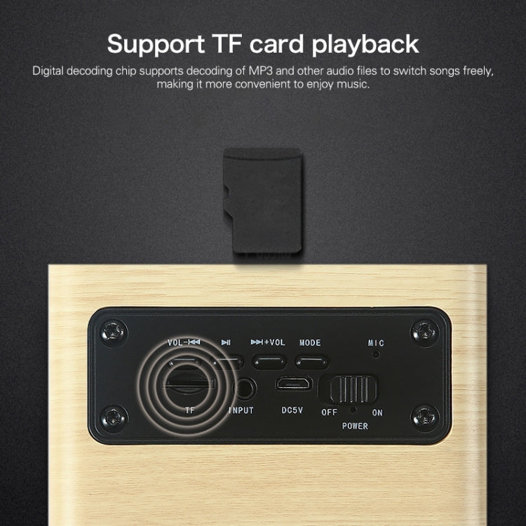 Q4 Wooden Fabric Bluetooth Speaker, Support TF Card & 3.5mm AUX, Q4