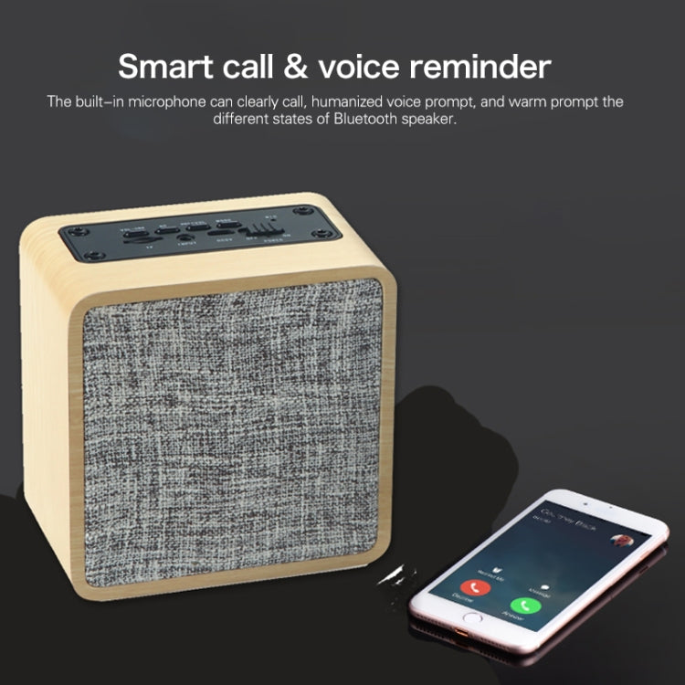 Q4 Wooden Fabric Bluetooth Speaker, Support TF Card & 3.5mm AUX, Q4