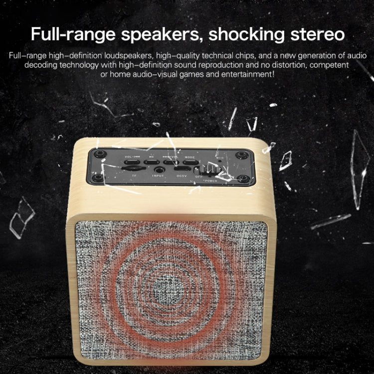 Q4 Wooden Fabric Bluetooth Speaker, Support TF Card & 3.5mm AUX, Q4