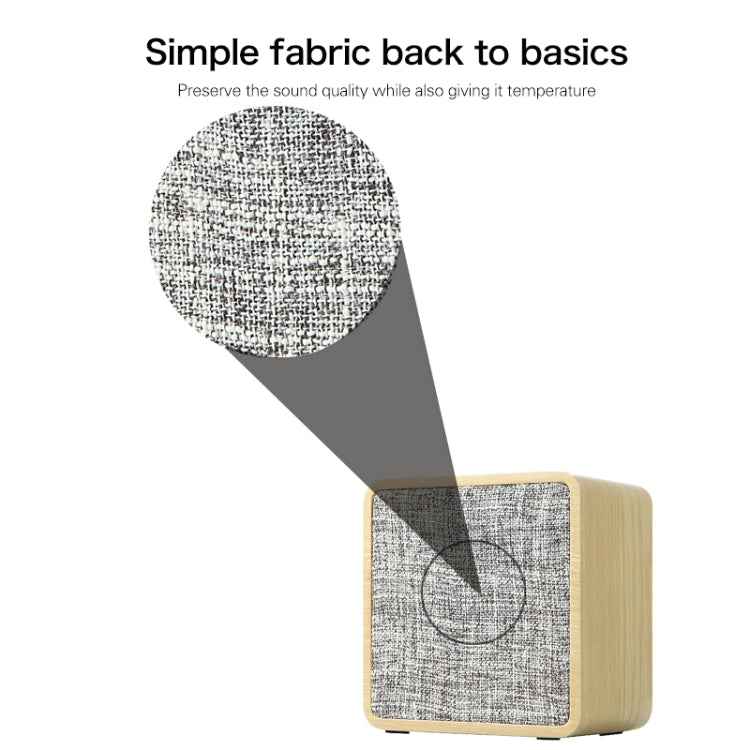 Q4 Wooden Fabric Bluetooth Speaker, Support TF Card & 3.5mm AUX, Q4