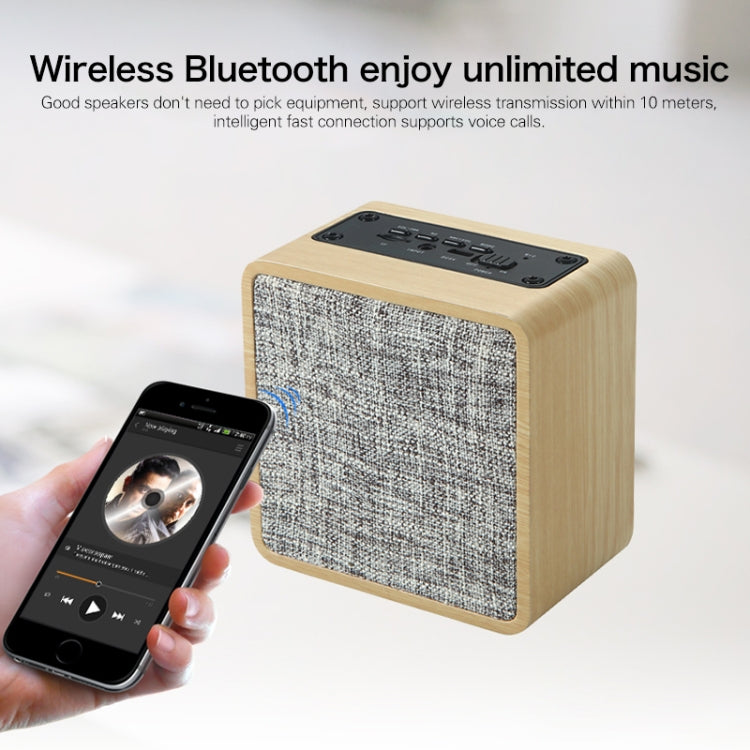Q4 Wooden Fabric Bluetooth Speaker, Support TF Card & 3.5mm AUX, Q4