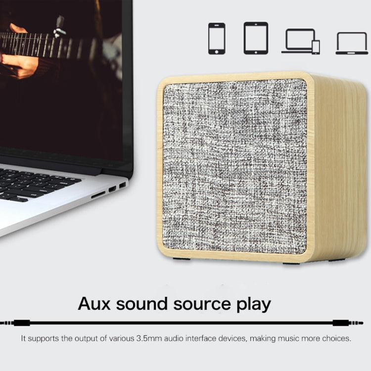 Q4 Wooden Fabric Bluetooth Speaker, Support TF Card & 3.5mm AUX, Q4