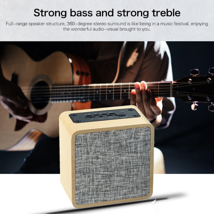 Q4 Wooden Fabric Bluetooth Speaker, Support TF Card & 3.5mm AUX, Q4