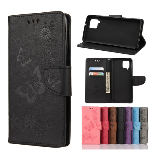 Butterflies embossed leather flip case for Nokia 2.4 with card slots and wallet