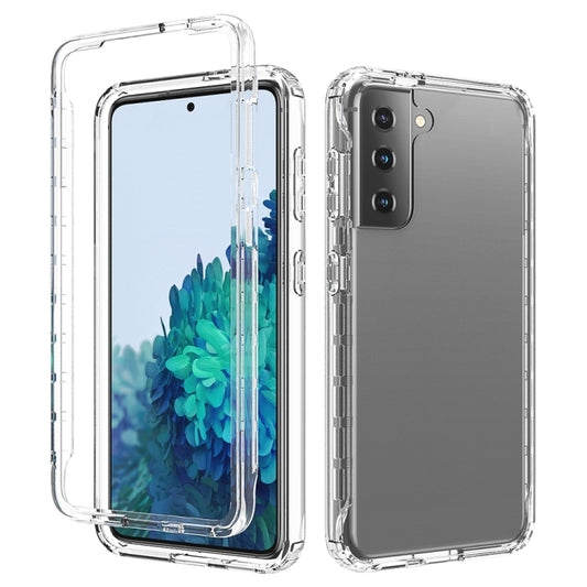 Galaxy S21 5G case detail highlighting shockproof TPU layer and color gradation