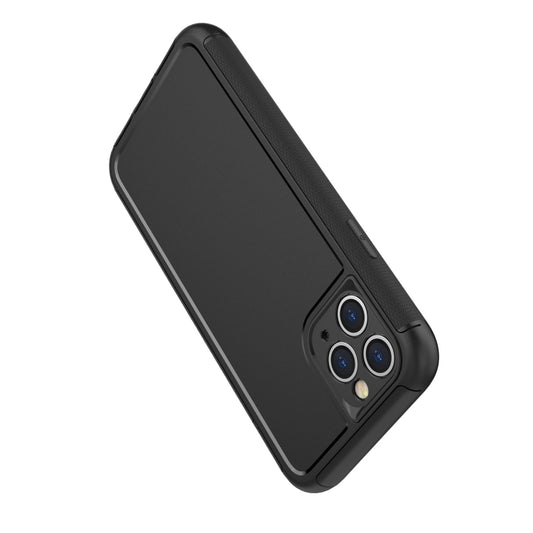 Transparent PC back panel on iPhone 11 protective case revealing phone design
