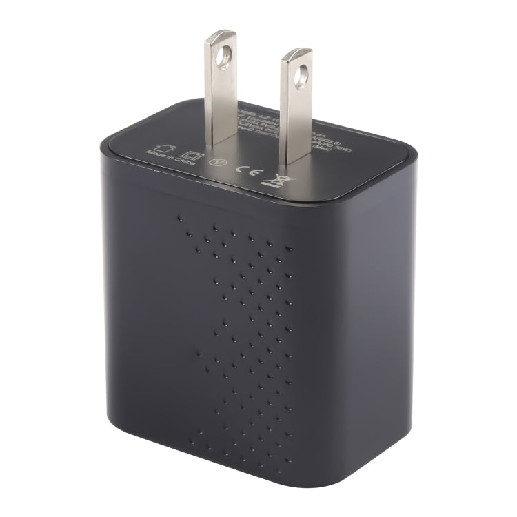 PD 20W USB-C/Type-C+QC 3.0 USB Ports Dot Pattern Travel Charger, US Plug, US Plug