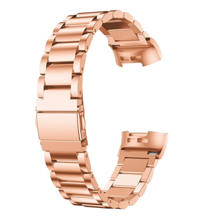 Three Beads Slingshot Buckle Solid Stainless Steel Watch Band for Fitbit Charge 4, Three Beads for Fitbit Charge 4