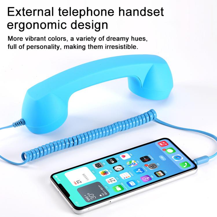 3.5mm Plug Mic Retro Telephone Anti-radiation Cell Phone Handset Receiver, 3.5mm