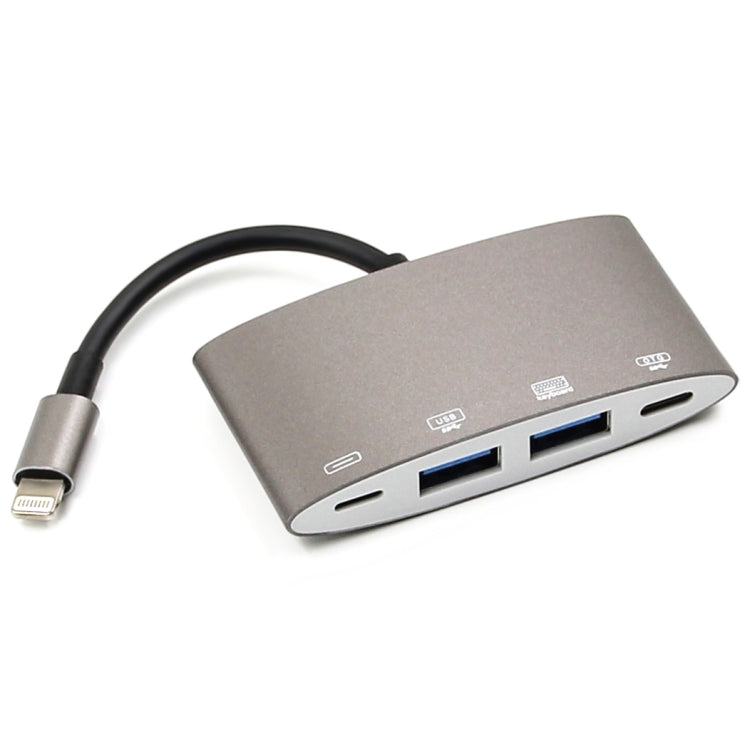 Adaptateur convertisseur multifonction 8 broches vers USB + Type-C / USB-C + OTG 1040KEY