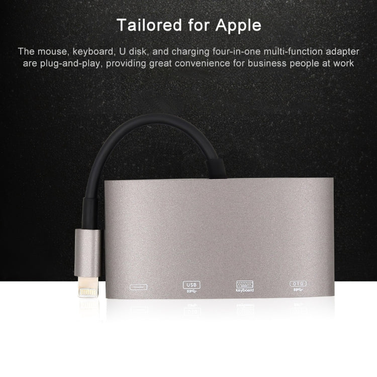 Adaptateur convertisseur multifonction 8 broches vers USB + Type-C / USB-C + OTG 1040KEY