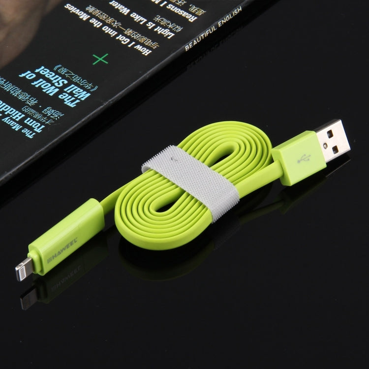 HAWEEL 1m 2 in 1 Micro USB & 8 Pin to USB Data Sync Charge Cable, 2 in 1 Cable in two connectors