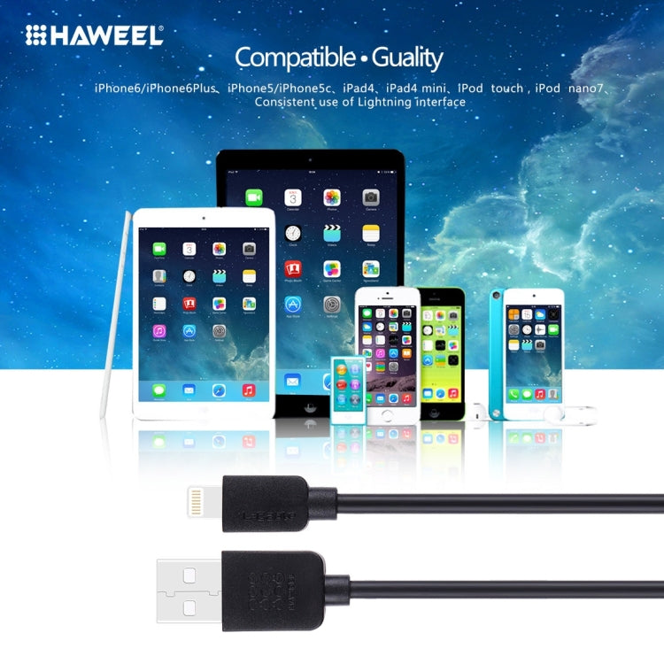 HAWEEL 1m High Speed 35 Cores 8 Pin to USB Sync Charging Cable for iPhone, iPad