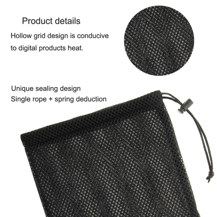 HAWEEL Nylon Mesh Pouch Bag with Stay Cord for up to 9.7 inch Screen iPad and Tablet, Size: 29cm x 19cm(Black)