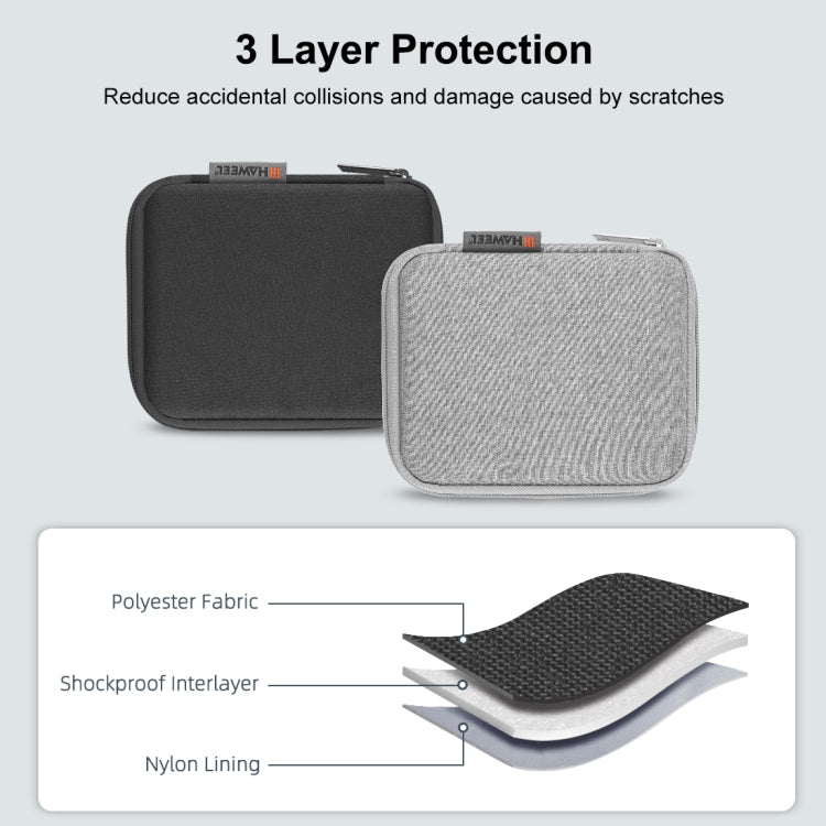 HAWEEL Watch Band Organizer Box Earphones / U Disk / Digital Cable Storage Case