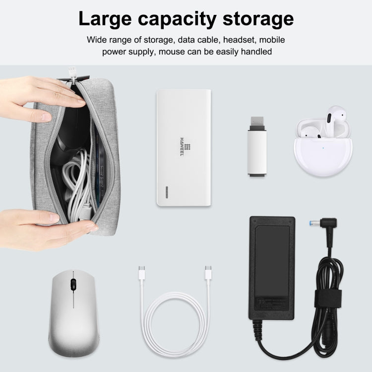 HAWEEL Electronics Organizer Storage Bag for Charger, Power Bank, Cables, Mouse, Earphones, Size: L