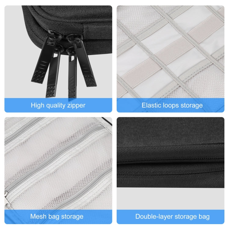 Boîte de rangement pour bracelets de montre Haweel, étui de rangement pour écouteurs, disque U, câbles numériques, taille L