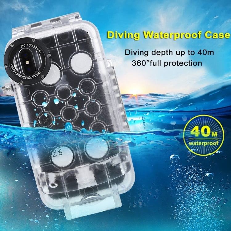 For iPhone X / XS HAWEEL 40m/130ft Diving Case, Photo Video Taking Underwater Housing Cover, For iPhone X