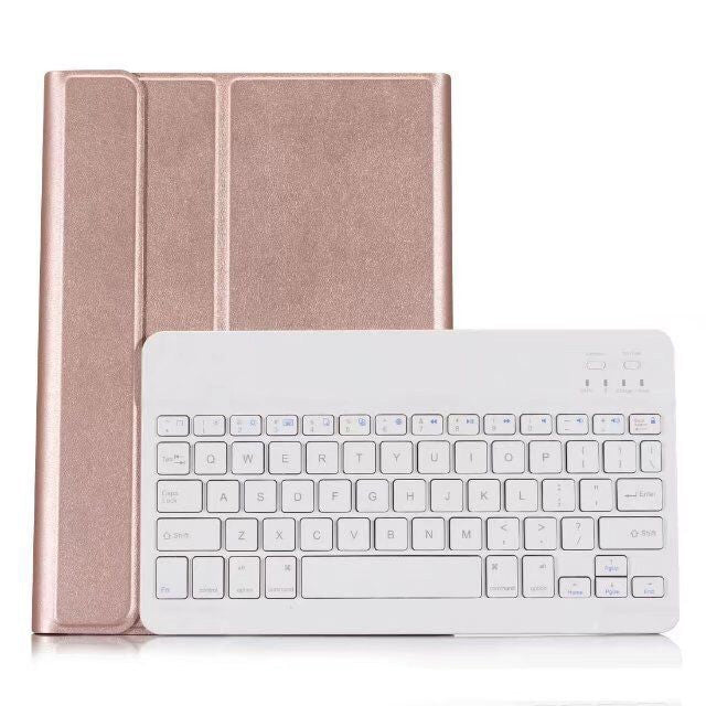 Detachable Bluetooth Keyboard + Horizontal Flip Leather Tablet Case with Holder for iPad Pro 9.7 inch, iPad Air, iPad Air 2, iPad 9.7 inch (2017), iPad 9.7 inch (2018), A07 Black, A07 Gold, A07 Blue, A07 Rose Gold